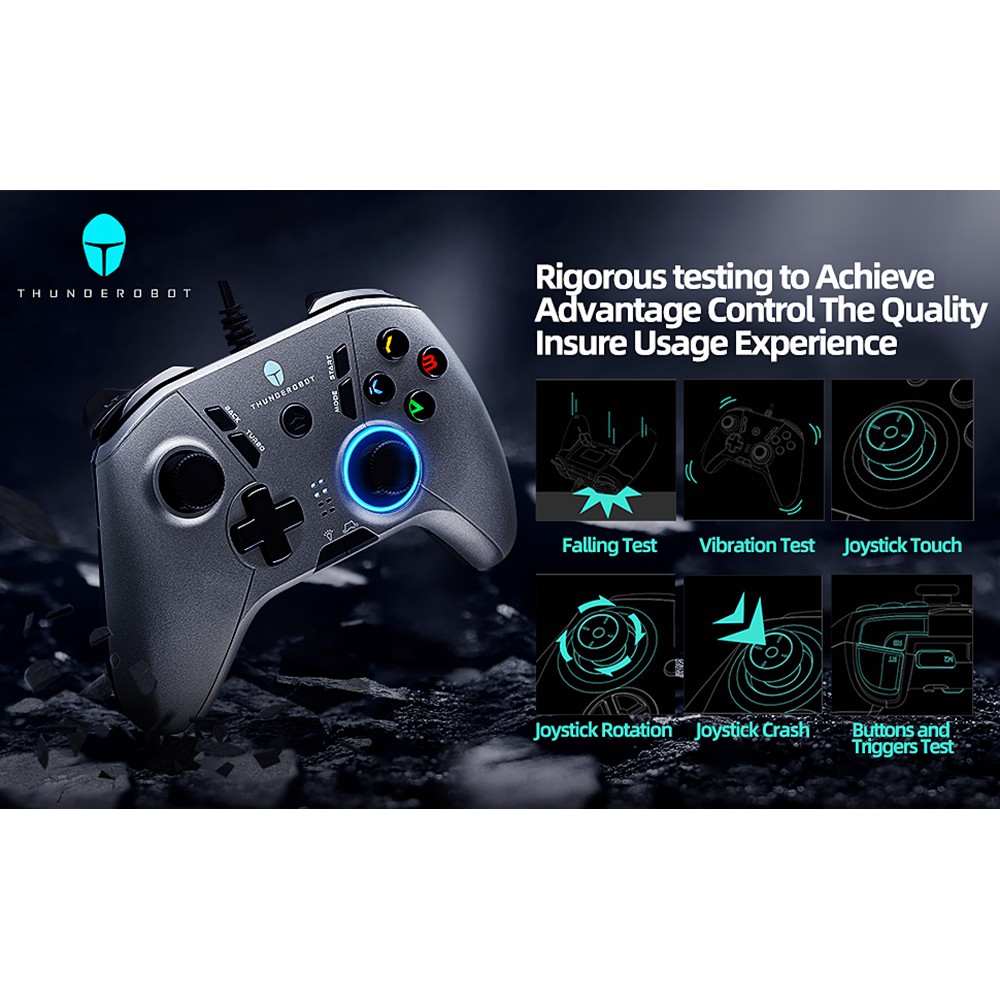 เกมแพด:ThundeRobot G30 Wired Vibration Gamead Joystick Controller for ...