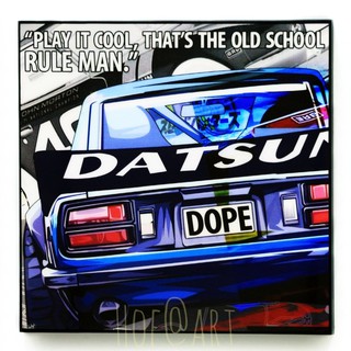 รูปภาพ รถ Datsun Car ดัทสัน รูปภาพ​ติดผนัง pop art กรอบรูป Supercar รถสปอร์ต ซุปเปอร์คาร์ รถยนต์ แต่งบ้าน ของขวัญ