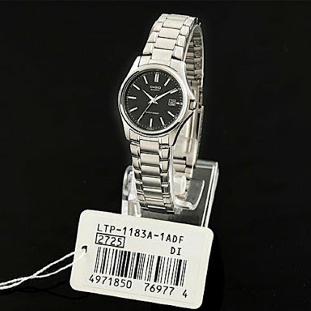 โคนัน นาฬิกาสมาร์ทสำหรับสุภาพสตรี Casio นาฬิกาข้อมือผู้หญิง รุ่น LTP-1183A-1A สายสแตนเลสสีเงิน หน้าปัด สีดำ - มั่นใจ ของ