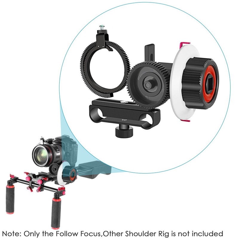 Vd-F0 กล้อง Follow โฟกัส 15 มม. พร้อมเกียร์วงแหวนสําหรับกล้อง Canon & Dslr