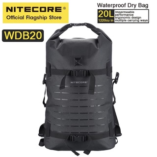 พร้อมส่ง NITECORE WDB20 20L กลางแจ้งกระเป๋าเป้สะพายหลังกันน้ำผู้หญิงผู้ชายไนล่อนกีฬาเดินป่า Trekking กระเป๋า500D TPU