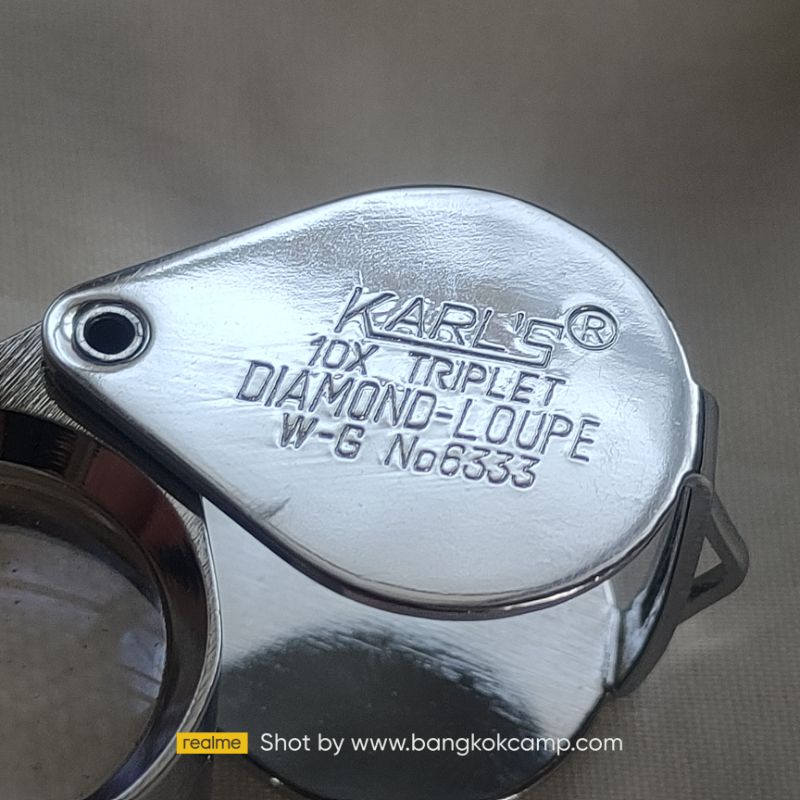 (Genuine) กล้องส่องพระ กล้องส่องเพชร KARL'S 10x TRIPLET DIAMOND LOUPE W-G No.6333 กำลังขยาย 10X  ใหม