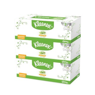 🔥แนะนำ!! กระดาษชำระ ทิชชู่เปียก กระดาษเช็ดหน้า KLEENEX ALOE AND E 3แพ็ค อุปกรณ์ทำความสะอาด ของใช้ภายในบ้าน FACIAL TISSUE