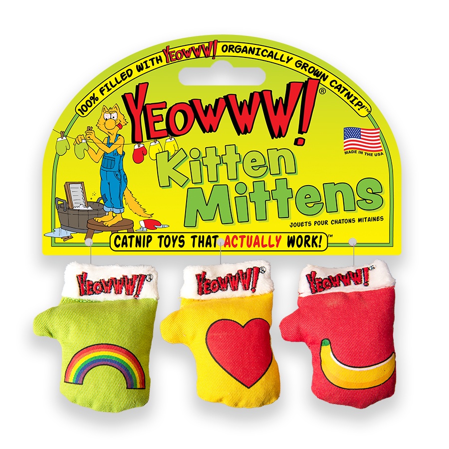 Yeowww Kitten Mittens Organic Catnip Toy (ชุดหรือแยกชิ้น)