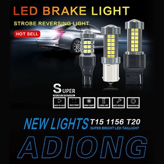 1 ชิ้น ไฟแฟลช LED สำหรับไฟหลัง  T15 T20 1156 W16W P21W W21W หลอดไฟรถยนต์ สีขาว ไฟรถจักรยานยนต์ สีขาว