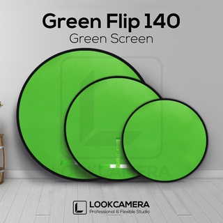 ฉากพับได้ Green FLIP 140 GREEN SCREEN ขนาด 140 ซม สำหรับแขวนกับพนักพิง เก้าอี้ ประหยัดพื้นที่ Streaming