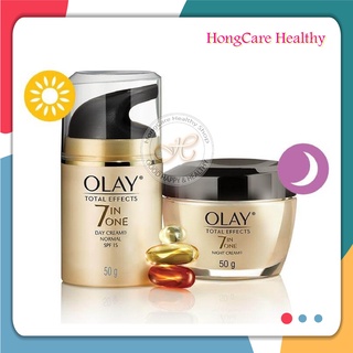 Olay Total Effect 7 in 1 Normal Day Cream SPF15 &amp; Night Cream ของแท้ พร้อมส่ง