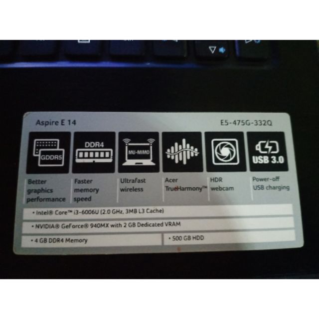 Notebook i3g6 vga940mx