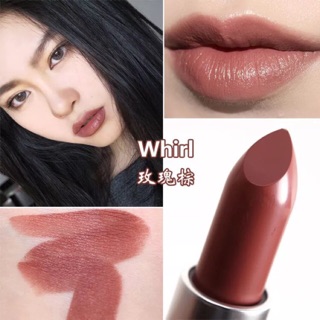 MAC Matte Lipsitck #Whirl 3g (ขนาดปกติ) ลิปสติกสีชมพูกุหลาบเข้ม อมน้ำตาล ลิปเนื้อแมท สินค้าKing Power/counterไแท้ M.A.C.