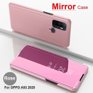 เคส OPPO A93 A53 2020 A54 A54s A16 A16s หน้าต่างโปร่งใสพลิกเคสโทรศัพท์