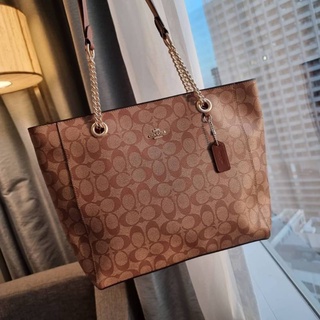 COACH F1565 MARLIE TOTE IN SIGNATURE CANVAS