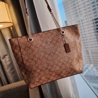 COACH F1565 MARLIE TOTE IN SIGNATURE CANVAS