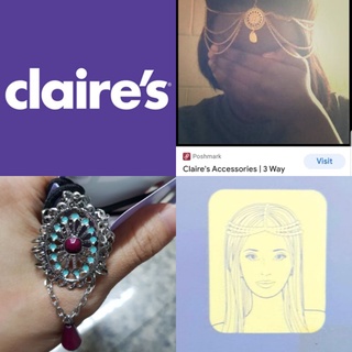 claires 3 way headwrap เครื่องประดับผม เจ้าหญิง สร้อยผม ที่คาดผม