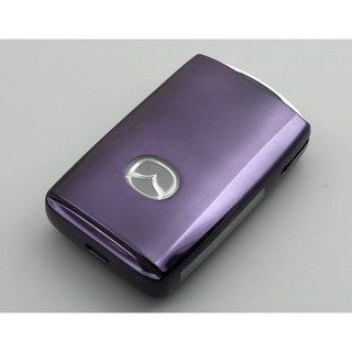 เคสรีกุญแจรถยนต์ สำหรับรถ New Mazda 3 sky 2020 ,CX30 , cx3 ซิลิโคน  tpu สีม่วงดำแบบสวม