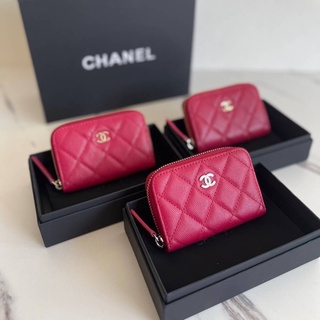 CHANEL CARD MINI ZIPPY WALLET  CAVEAR