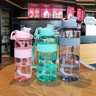 ขวดน้ำพลาสติก ขนาด 2 ลิตร รุ่น ขวดน้ำดื่ม ทนความร้อน Water Bottle กระบอกน้ำ มี 3 สี  ดำ / เขียว / สีชมพู