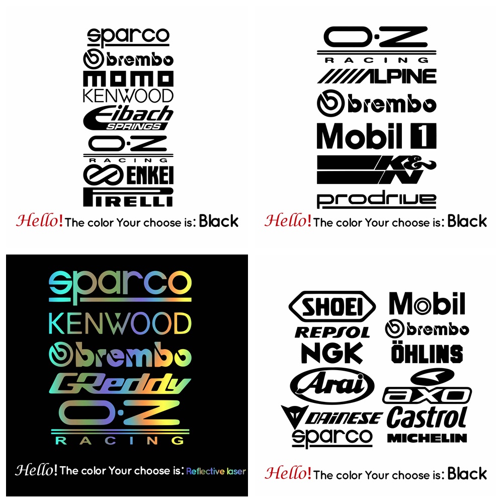 Jdm Racing Sponsor สติกเกอร์สําหรับรถยนต์รถ Decal สติกเกอร์ Art รถคําคมสติกเกอร์ตกแต่งหน้าต่างด้านหลังกระจกแฟชั่นโมเดิร์น Decals