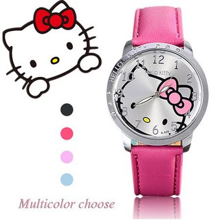 นาฬิกา Hello Kitty นาฬิกาเด็ก นาฬิกาการ์ตูน นาฬิกาข้อมือแฟชั่น นาฬิกาข้อมือหนัง ส่วนลด100 บาท โค้ด