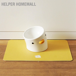 Helper Homemall แผ่นรองจาน ชาม หนัง Pu กันน้ํามัน กันน้ํา สําหรับสัตว์เลี้ยง สุนัข แมว ไก่