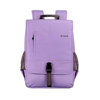 YINUO กระเป๋าเป้สะพายโน๊ตบุ๊ค กันน้ำ (notebook bag) (สีม่วง)