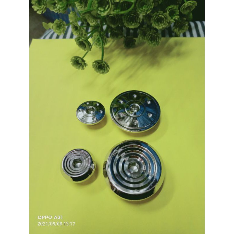 จานไฟเลส honda ลายก้นหอย/ลายดอกไม้