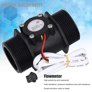 Orichi Machinery Water Flow Sensor for Swimming Pool Hall Turbine Flowmeter G1.5in YF-DN40 DC 3-24V