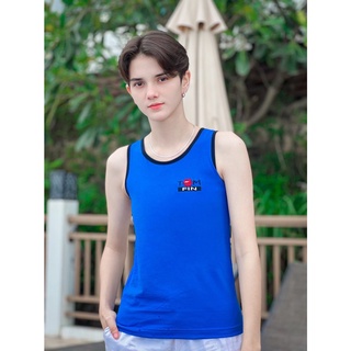 (XS-XXL ) Tom Fin เสื้อกล้ามทอม - สีฟ้าทะเล