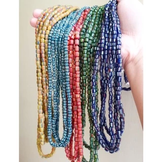 ลูกปัดสีลายแสลนแถมอุปกรณ์และเอ็นร้อยสร้อยทุกเส้น