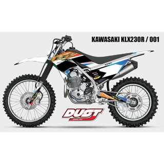 สติ๊กเกอร์วิบาก KAWASAKI KLX 230R ทั้งคัน Graphic kit สติ๊กเกอร์เคลือบเงา สุดคุ้ม