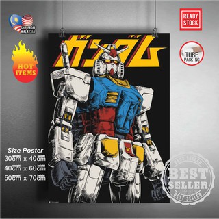 โปสเตอร์สติกเกอร์กันดั้ม 144 RX-78-2 RX78-2 RX78 2