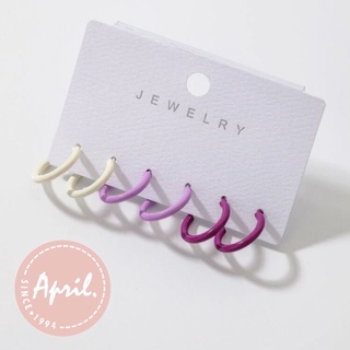 พร้อมส่ง🤍 Earring Hoop ต่างหูแฟชั่น มินิมอล ตุ้มหูผู้หญิง หลากสี งานเซ็ต set สินค้าราคาถูก คุณภาพดี เอียร์ริงค์ฮูป