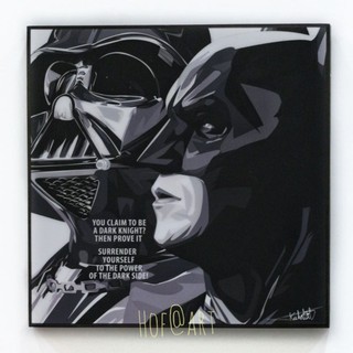 Batman &amp; Darth Vader Star Wars สตาร์วอร์ แบทแมน DC comics รูปภาพ​ติดผนัง pop art การ์ตูน กรอบรูป แต่งบ้าน ของขวัญ