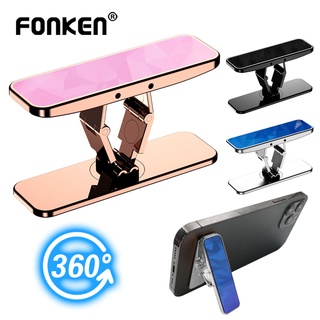 Fonken ขาตั้งโทรศัพท์ โลหะ สากล มินิ พับได้ ที่วางโทรศัพท์ สติกเกอร์ด้านหลัง สําหรับโทรศัพท์ แท็บเล็ต