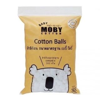 Moby Cotton Balls : โมบี้ สำลีก้อนมาตราฐาน 300 กรัม x 1 ชิ้น  @beautybakery