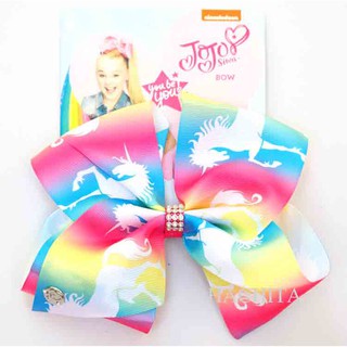 โบว์ JOJO SIWA  โบว์โจโจ้ฮิตติดเทรน ไซด์ใหญ่ 8 นิ้ว(L)จั้มโบ้ไซด์ ลวดลายหลากสี สวยหรู เก๋ น่ารัก