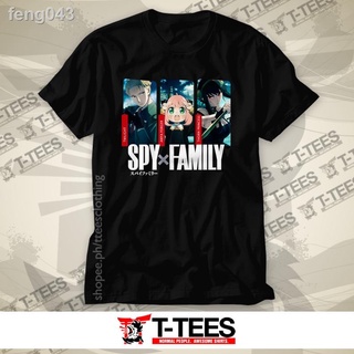 ♣เสื้อยืดอนิเมะ - Spy x Family เสื้อสีดำ T-TEES Clothing