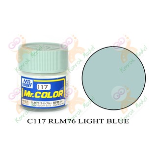 สีสูตรทินเนอร์ Mr.hobby Mr.color C117 RLM76 Light Blue Semi Gloss 10ml