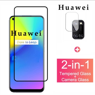 【3 ชิ้น】กระจกนิรภัยกันรอยหน้าจอ แบบเต็มจอ สําหรับ huawei y6p y7a nova 3i nova 7i nova 5t y6 pro 2019 y7 2019