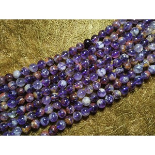 อะเมทิสต์โป่งข่ามแท้ เส้นยาว (Phantom amethyst)
