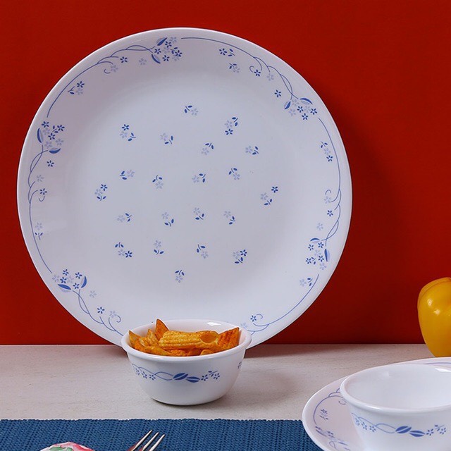 Corelle USA - Evin Blue - 01 แผ่นตื้น 26ซม