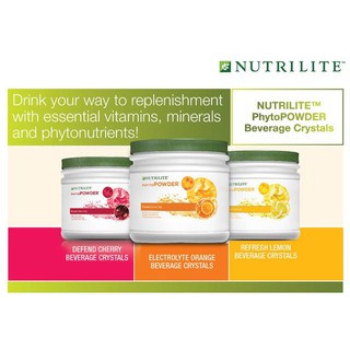 นิวทริไลท์ ไฟโตพาวเดอร์ NUTRILITE PhytoPOWDER Electrolyte Orange ,Cherry,Lemon (Canister) 360g