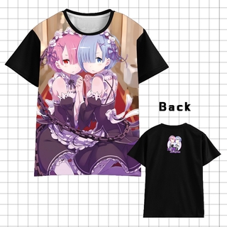 Cod Re Life In A Different World From Zero เสื้อยืดคอสเพลย์ Emilia แขนสั้น เครื่องแต่งกาย เสื้อครอปท็อป Rem Natsuki