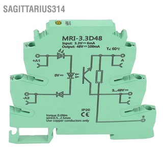 Sagittarius314 MRI-3.3D48 DC Photoelectrical Coupler Isolating PLC Relay Module Input 3.3VDC Output 3-48VDC