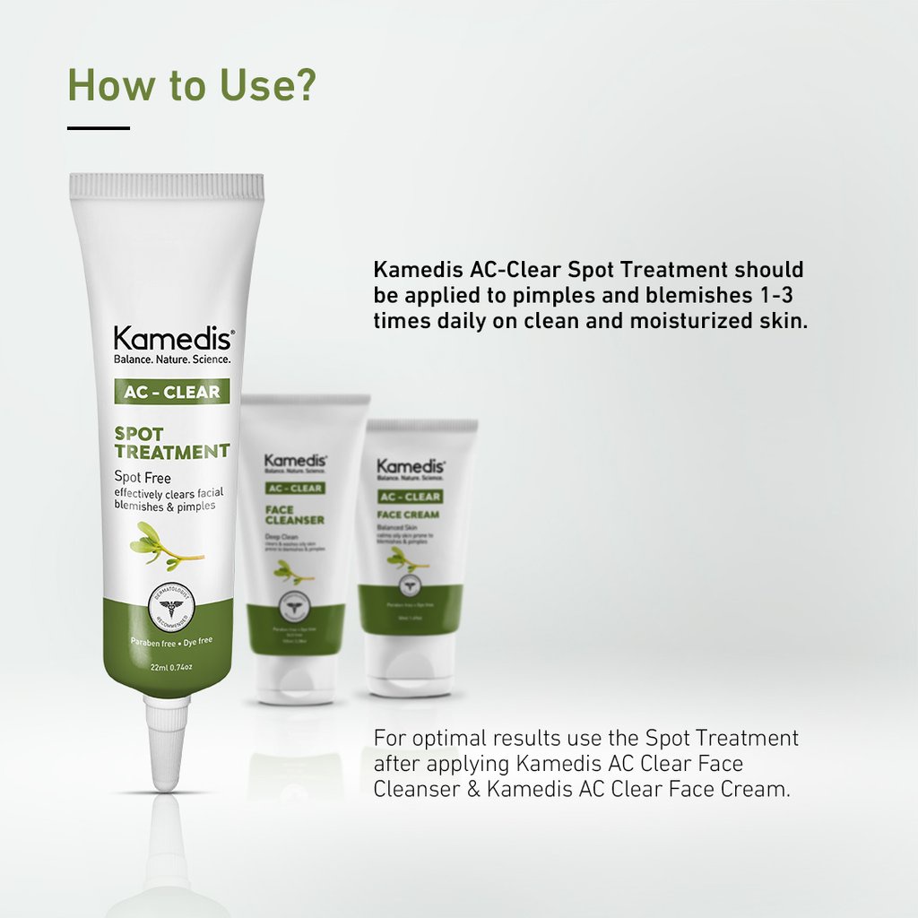 เจลแต้มสิว ไม่ทำให้ผิวระคายเคือง Kamedis ACClear SPOT Treatment 22ml