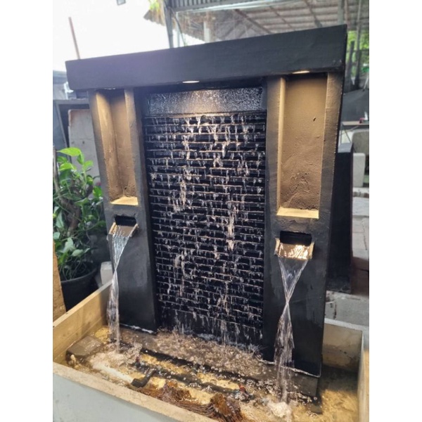 น้ำตก ม่านน้ำตก ม่านหินกาบ เสาน้ำล้น