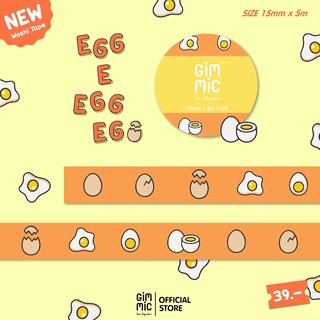 New Arrival  ✨Gimmic Washi Tape เทปวาชิ ลาย🥚 egg e egg egg 🥚 ขนาด 15mm x 5m