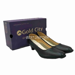 GOLDCITY รองเท้าคัชชูผู้หญิง  รองเท้านักศึกษา รุ่น C020 สีดำ