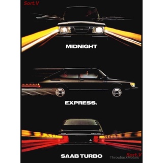 โลโก้ SAAB 900 TURBO Essential T-Shirt เสื้อยืดพิมพ์ลาย เสื้อยืดโลโก้รถ