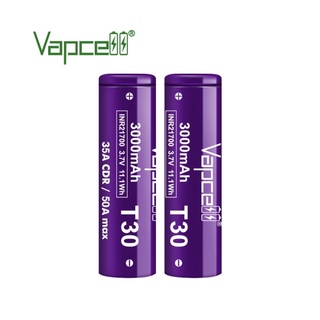 [ของแท้100%เช็คโค๊ตได้]Vapcell T30 INR21700 3000mAh 3.7V สีม่วง