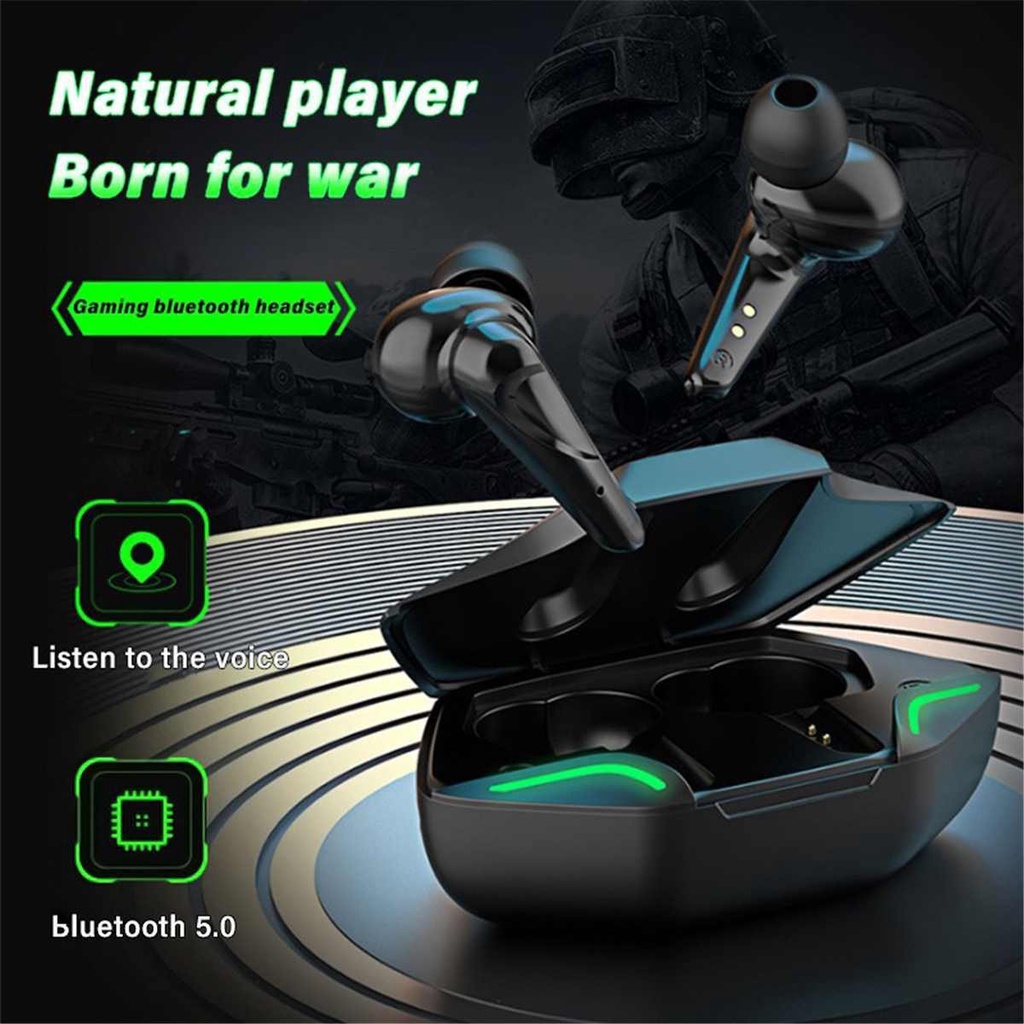 G11 TWS หูฟังเล่นเกมบลูทูธไร้สาย V5.0 HIFI ตัดเสียงรบกวน ชาร์จได้ #8